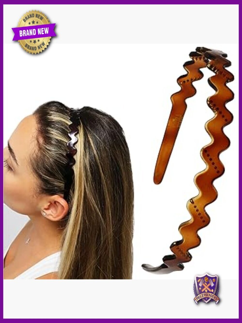 French Cellulose Acetate Headband, Strong No-Slip Grip for Women, Hair
